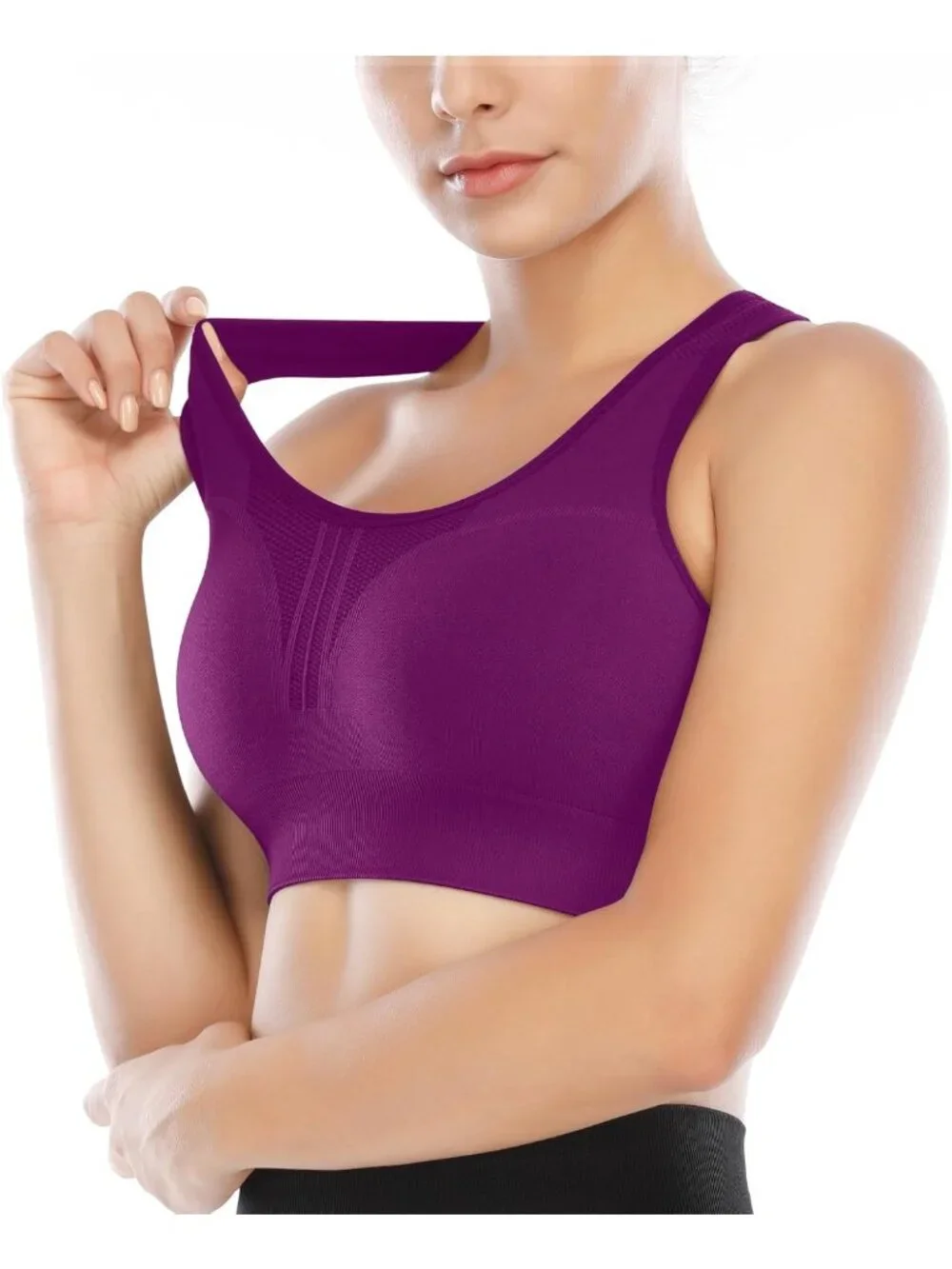 High Support Racerback Sports Bras for Women - Comfortable Workout Bra Pack